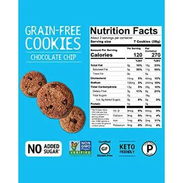 Hu No Added Sugar Chocolate Chip Cookies | 6 Pack | Keto, Gluten Free, Grain Free, Dairy Free & No Added Sugar Snack | Paleo, Non GMO Certified & Keto Friendly Desserts | Crunchy Mini Chocolate Chip Cookies