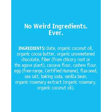 Hu No Added Sugar Chocolate Chip Cookies | 6 Pack | Keto, Gluten Free, Grain Free, Dairy Free & No Added Sugar Snack | Paleo, Non GMO Certified & Keto Friendly Desserts | Crunchy Mini Chocolate Chip Cookies