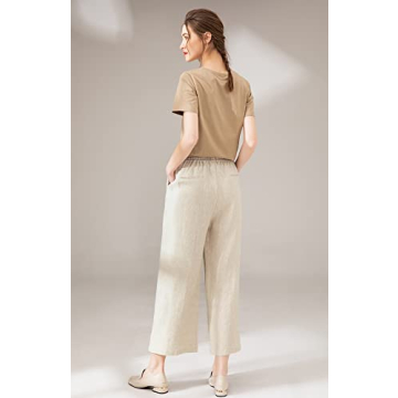LaovanIn Women's Linen Palazzo Pants - Stylish and Comfy