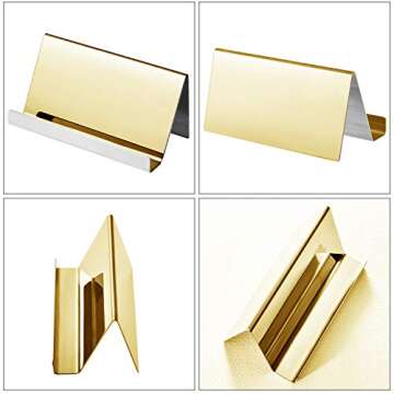 Maxdot Stainless Steel Business Card Holders - Elegant Organizer