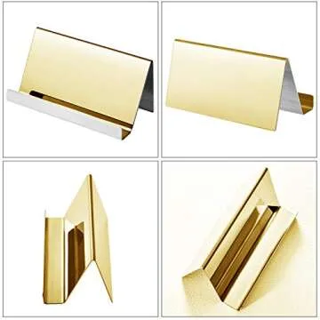 Maxdot Stainless Steel Business Card Holders - Elegant Organizer