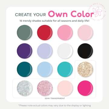SUNUV Hema Free 16 Color Gel Nail Polish Kit with Base Top Coat,White Black Pink Nude Silver Glitter...