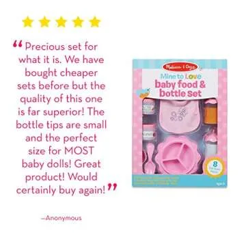 Melissa & Doug Mine to Love Feeding Set - 8pcs Pink