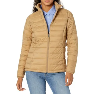 Amazon Essentials Women's Lightweight Long-Sleeve Water-Resistant Packable Puffer Jacket (Available ...