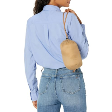 Amazon Essentials Women's Lightweight Long-Sleeve Water-Resistant Packable Puffer Jacket (Available in Plus Size), Camel, Small