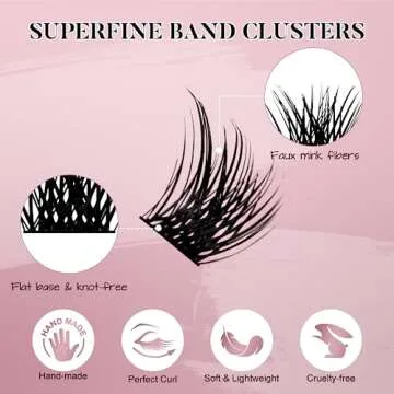 MilyBest Individual Lashes Kit Eyelash Clusters Bond and Seal Lash Glue Waterproof 10-16mm Cluster Lashes DIY Eyelash Extension Remover Lash Tweezers for False Lashes Lash Extensions Kit (Kit, M07)