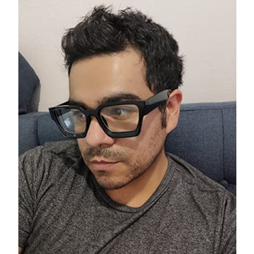 EYLRIM Thick Square Frame Blue Light Glasses for All