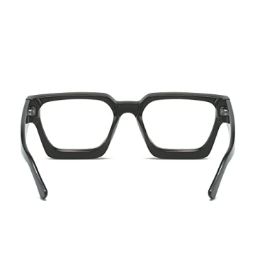 EYLRIM Thick Square Frame Blue Light Glasses for All