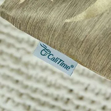 CaliTime Pack of 2 Throw Pillow Covers Cases for Couch Sofa Home Decor Modern Shining & Dull Contrast Stars & Moon 18 X 18 Inches Gold