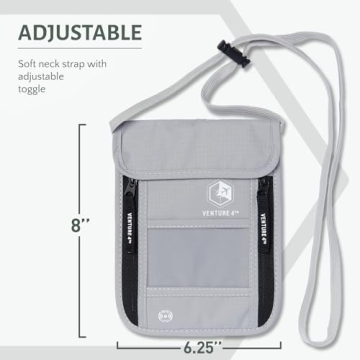 VENTURE 4TH RFID Blocking Neck Wallet for Travel Safety