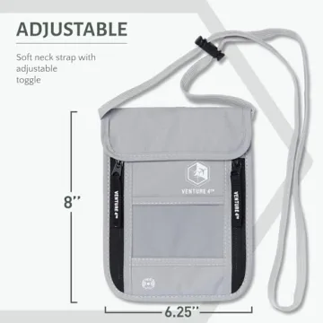 VENTURE 4TH RFID Blocking Neck Wallet for Travel Safety