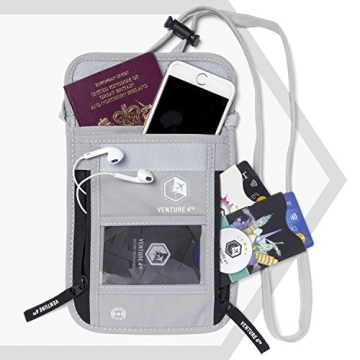 VENTURE 4TH RFID Blocking Neck Wallet for Travel Safety
