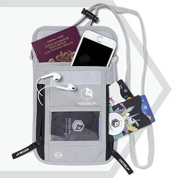 VENTURE 4TH RFID Blocking Neck Wallet for Travel Safety