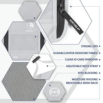 VENTURE 4TH RFID Blocking Neck Wallet for Travel Safety