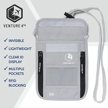 VENTURE 4TH RFID Blocking Neck Wallet for Travel Safety