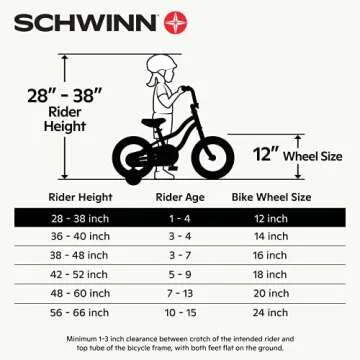 Schwinn Toddler Balance Bike, Boys and Girls, Fits Kids 28-38-Inches Tall, with 12-Inch Wheels, Beginner Rider Training, Pink