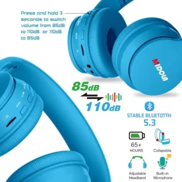 Bluetooth Kids Headphones - Safe & Durable Design