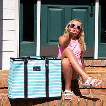 SCOUT 3 Girls Bag - Extra Large Utility Tote Bags For Women With Zipper - Sandproof Beach Tote Bag, Pool Bag, Travel Bag