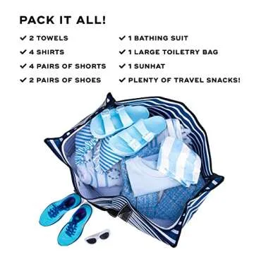 SCOUT 3 Girls Bag - Extra Large Utility Tote Bags For Women With Zipper - Sandproof Beach Tote Bag, Pool Bag, Travel Bag