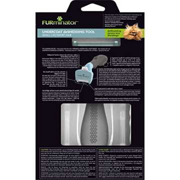 FURminator Undercoat deShedding Tool for Small Short Hair Cats Under 4.5 kg