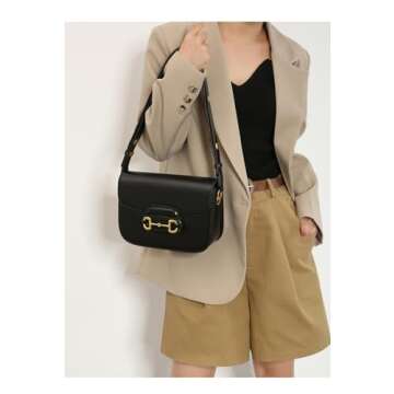 ZengYuFan Shoulder Bags for Women Closure Crossbody Bags Shoulder Purse Handbag PU Leather Classic Clutch Tote (black)