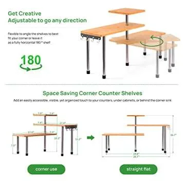 3 Tier Corner Shelf - Space Saving Organizer for Every Room