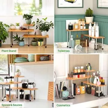 3 Tier Corner Shelf - Space Saving Organizer for Every Room