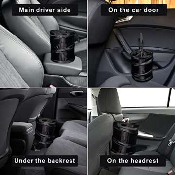 RENZHICHU Mini Car Trash Can - Cute, Space-Saving Organizer