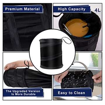 RENZHICHU Mini Car Trash Can - Cute, Space-Saving Organizer