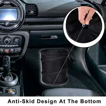 RENZHICHU Mini Car Trash Can - Cute, Space-Saving Organizer
