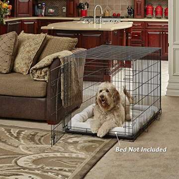 MidWest Homes for Pets Secure & Spacious Large Dog Crate (42Lx28Wx31H)
