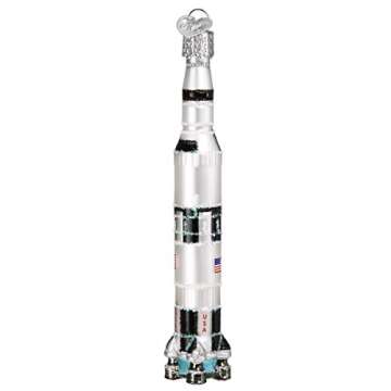 Buy Saturn V Rocket Glass Ornament for Christmas Tree
