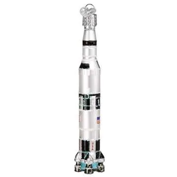 Buy Saturn V Rocket Glass Ornament for Christmas Tree