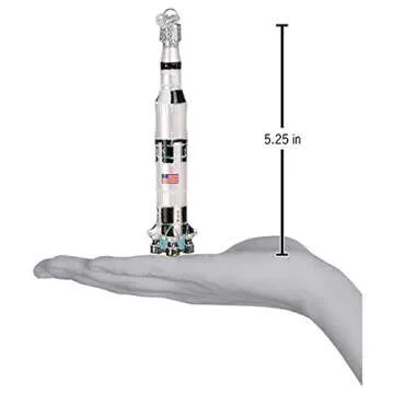 Buy Saturn V Rocket Glass Ornament for Christmas Tree