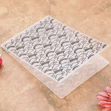 KWELLAM Cloud Rainbow Plastic Embossing Folders for Card Making Scrapbooking and Other Paper Crafts