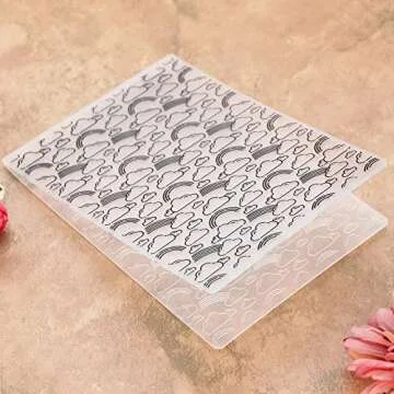 KWELLAM Cloud Rainbow Plastic Embossing Folders for Card Making Scrapbooking and Other Paper Crafts