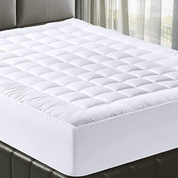 Cooling Fluffy Mattress Pad – Fits Up to 21" Deep, Queen