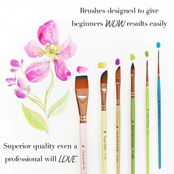 Travel Watercolor Brushes Set of 6 for Artists