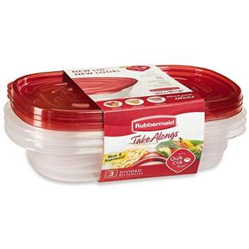 Rubbermaid Take Alongs 4-Cup Rectangular Containers Set
