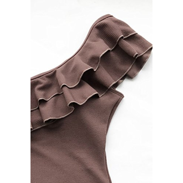 CUPSHE Elegant One Shoulder Ruffled Swimsuit for Women