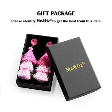 Pink Ombre Tassel Dangle Earrings for Women Valentine Day Gift, Cute Lightweight Statement Light Pink Drop Earrings Stud for Wife Mom Birthday Party