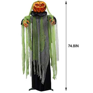 Halloween Decorations Outdoor - 6 Ft. Large Animated Root of Evil Prop with Spooky Sound - Sound & Touch Activated Sensor - Animatronic Scary Props Decor for Home Party Indoor Outside Yard Decoration