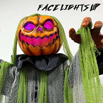 Halloween Decorations Outdoor - 6 Ft. Large Animated Root of Evil Prop with Spooky Sound - Sound & Touch Activated Sensor - Animatronic Scary Props Decor for Home Party Indoor Outside Yard Decoration