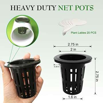 Tmtamye 100 Pack 2 Inch Hydroponics Net Pots Supplies