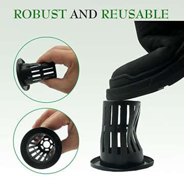 Tmtamye 100 Pack 2 Inch Hydroponics Net Pots Supplies