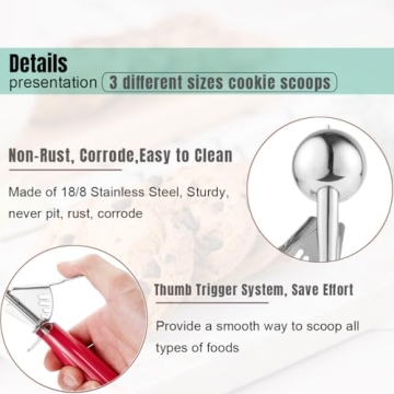 Saebye Cookie Scoop Set: Perfect for Baking & Desserts