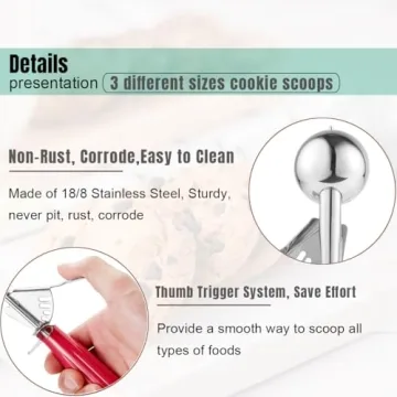 Saebye Cookie Scoop Set: Perfect for Baking & Desserts