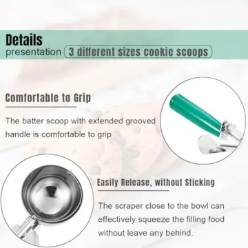 Saebye Cookie Scoop Set: Perfect for Baking & Desserts