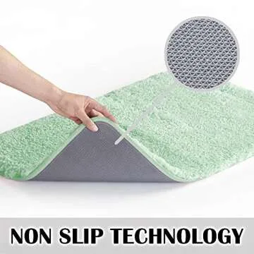 Soft & Absorbent Large Microfiber Bath Rug for Bathroom