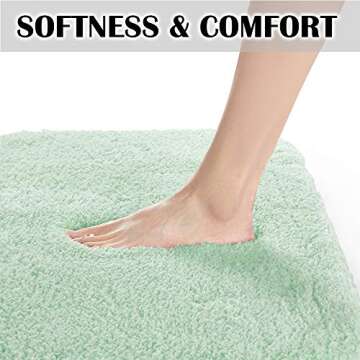 Soft & Absorbent Large Microfiber Bath Rug for Bathroom